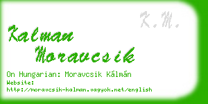 kalman moravcsik business card