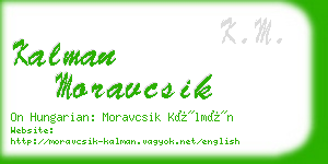 kalman moravcsik business card